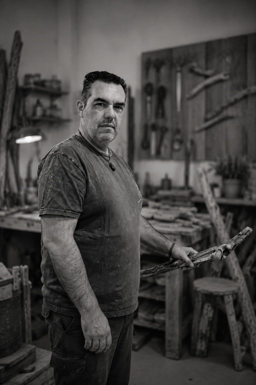 Paulo Martins à l'atelier